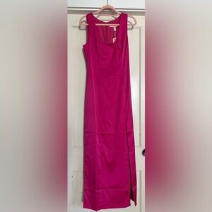 Hutch Lola Satin Maxi Dress in Pink Size 4 NWT